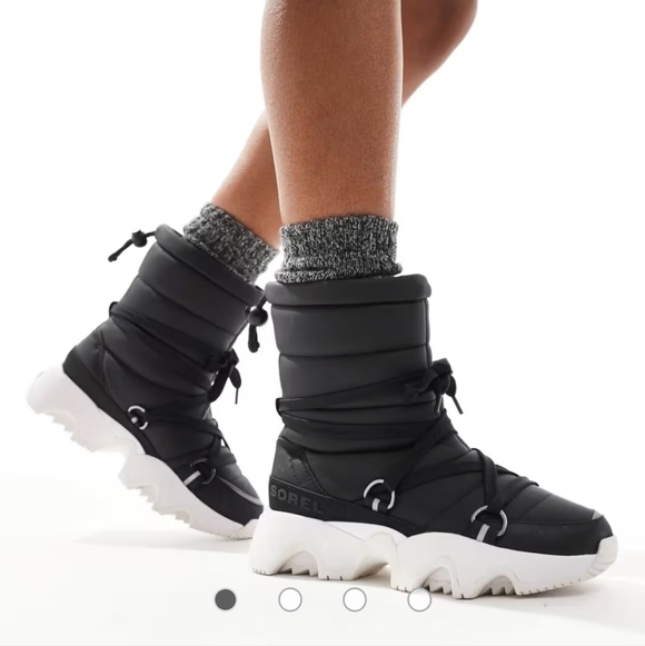 SOREL Kinetic on-trend sleek adjustable comfortable black slip on traction boot - Picture 6 of 15